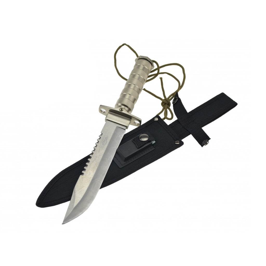 CUCHILLO SUPERVIVENCIA 15.5" + ACCESORIOS