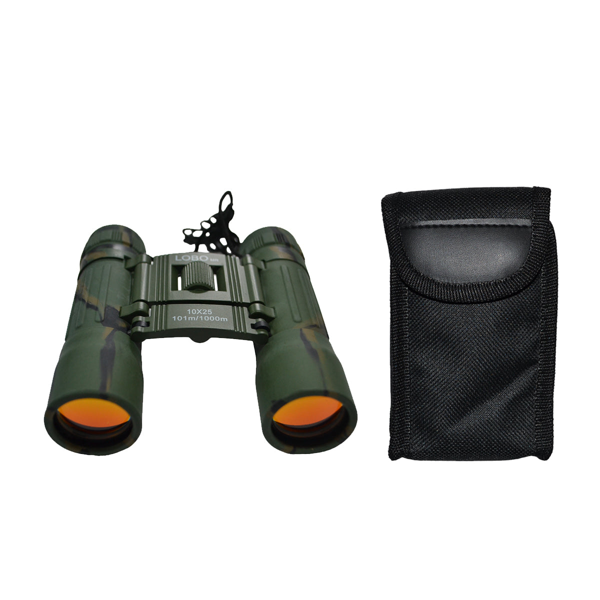 BINOCULAR COMPACTO 10X25 VERDE CAMO AHULADO