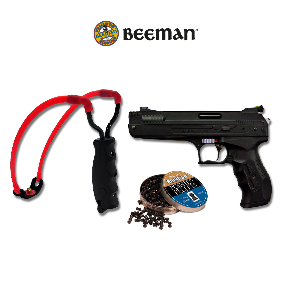 COMBO P17 CON MUNICIÓN + RESORTERA